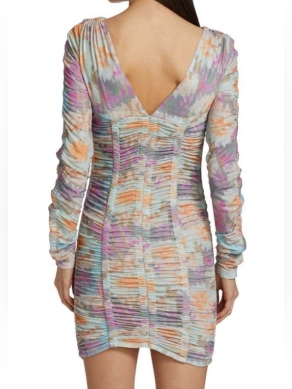 ROTATE Birger Christiansen Daphny Ruched Scoop Neck Mini Dress - NEW - 36 - Picture 2 of 9